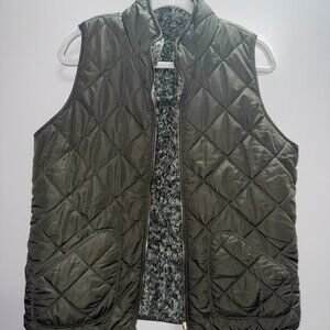 Hunter green reversible vest